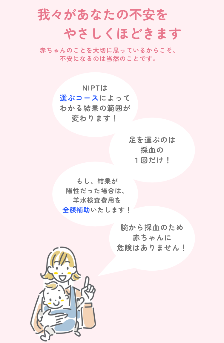 不安をやさしくほどきます NIPT